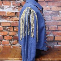 Best Sale ๐ Double D Ranch Wear TIFFIANY'S CLOSET Denim Jacket With Hair Pipe Bones ๐ 6 Double D Ranch Wear TIFFIANY'S CLOSET Denim Jacket With Hair Pipe Bones