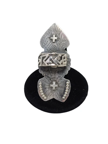 Cheap โ Kathy Sands Jewelry 3 Tier Arrow Ring W/Nickels & Turquoise Stone ๐ 4 Kathy Sands Jewelry 3 Tier Arrow Ring W/Nickels & Turquoise Stone