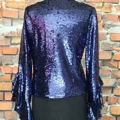 Alberto Makali Ruffle Embellished Jacket TIFFIANY'S CLOSET