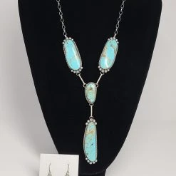 The Sparkling Spur 4 Stone Necklace & Earring Set Jewelry