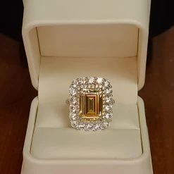 The Sparkling Spur New Arrivals Yellow Moissanite Lab Diamond