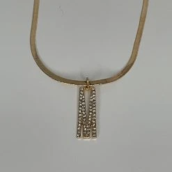 The Sparkling Spur Jewelry Rhinestone Initial On Snake Chain Necklace (Variety)