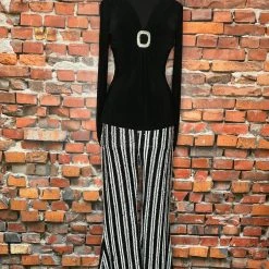 Girl On A Vine Striped Sequin Pant With A Flare!