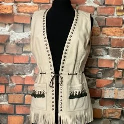 Double D Ranch Wear Soft Leather Vest With Fringe TIFFIANY'S CLOSET