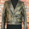 The Sparkling Spur TIFFIANY'S CLOSET Aged Look Leather Jacket