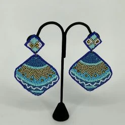 The Sparkling Spur Jewelry Beaded Double Diamond Earrings