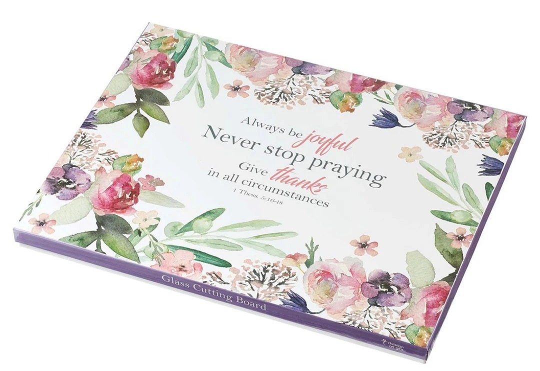 New ๐งจ The Sparkling Spur Always Be Joyful, Never Stop Praying Cutting Board โ 7 The Sparkling Spur Always Be Joyful, Never Stop Praying Cutting Board