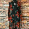 The Sparkling Spur TIFFIANY'S CLOSET Shear Black Rose Duster