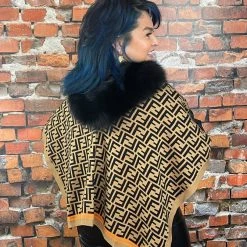 Brand new ๐ Oo La La Letter Pattern Short Cape With Fox Collar New Arrivals ๐ 11 Oo La La Letter Pattern Short Cape With Fox Collar New Arrivals