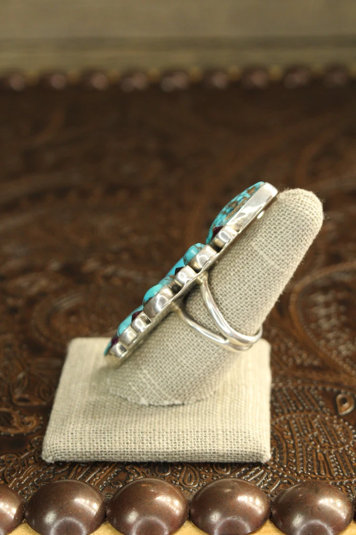 Best deal ๐คฉ The Sparkling Spur Jaw-Dropping Turquoise & Amethyst Ring ๐ 4 The Sparkling Spur Jaw-Dropping Turquoise & Amethyst Ring