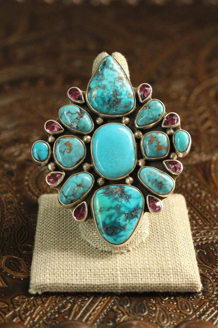Best deal ๐คฉ The Sparkling Spur Jaw-Dropping Turquoise & Amethyst Ring ๐ 3 The Sparkling Spur Jaw-Dropping Turquoise & Amethyst Ring