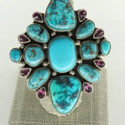 Best deal ๐คฉ The Sparkling Spur Jaw-Dropping Turquoise & Amethyst Ring ๐ 8 The Sparkling Spur Jaw-Dropping Turquoise & Amethyst Ring