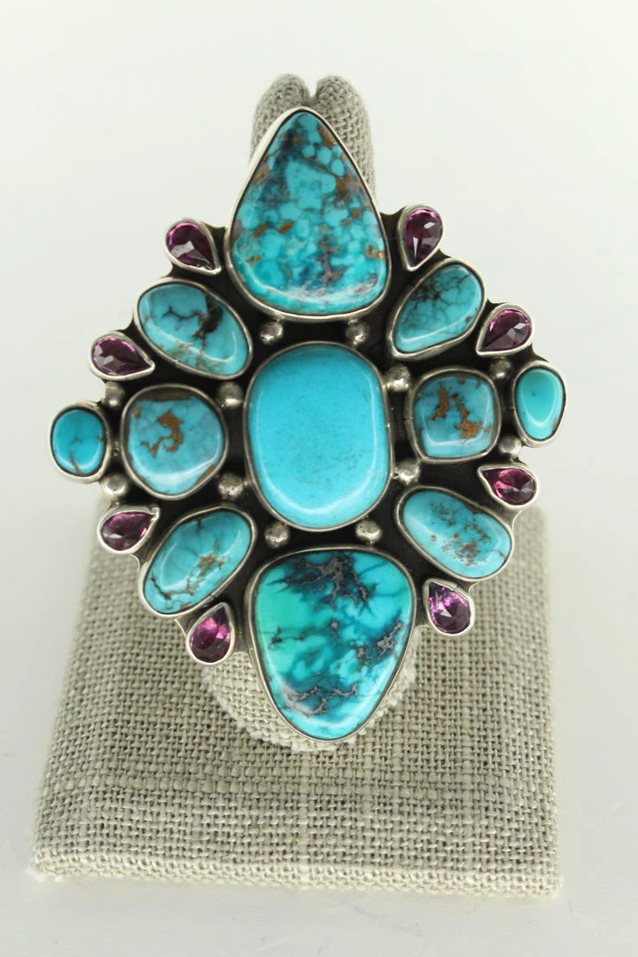 Best deal ๐คฉ The Sparkling Spur Jaw-Dropping Turquoise & Amethyst Ring ๐ 5 The Sparkling Spur Jaw-Dropping Turquoise & Amethyst Ring