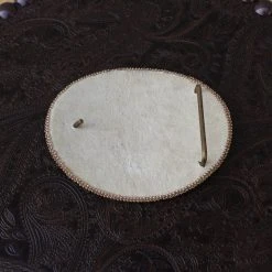 The Sparkling Spur Accessories Black/Gold XXX Large Oval Beaded Buckle With Cut Beads