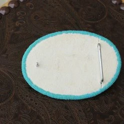 The Sparkling Spur Turquoise/Multi Starburst Beaded Buckle With Cut Beads Accessories