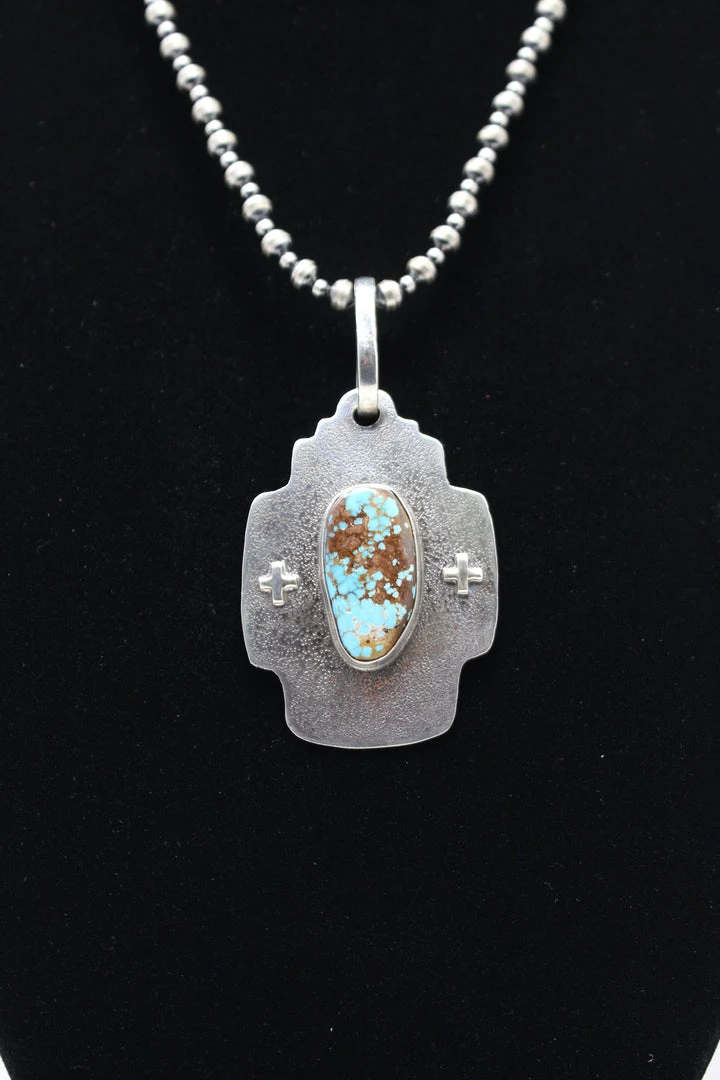 Discount ⭐ Kathy Sands Jewelry Our Father Pendent With Turquoise Stone ⭐ 5 Kathy Sands Jewelry Our Father Pendent With Turquoise Stone