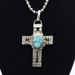 Budget ๐ Kathy Sands Cross Pendent With Turquoise Stone ๐ฏ 8 Kathy Sands Cross Pendent With Turquoise Stone