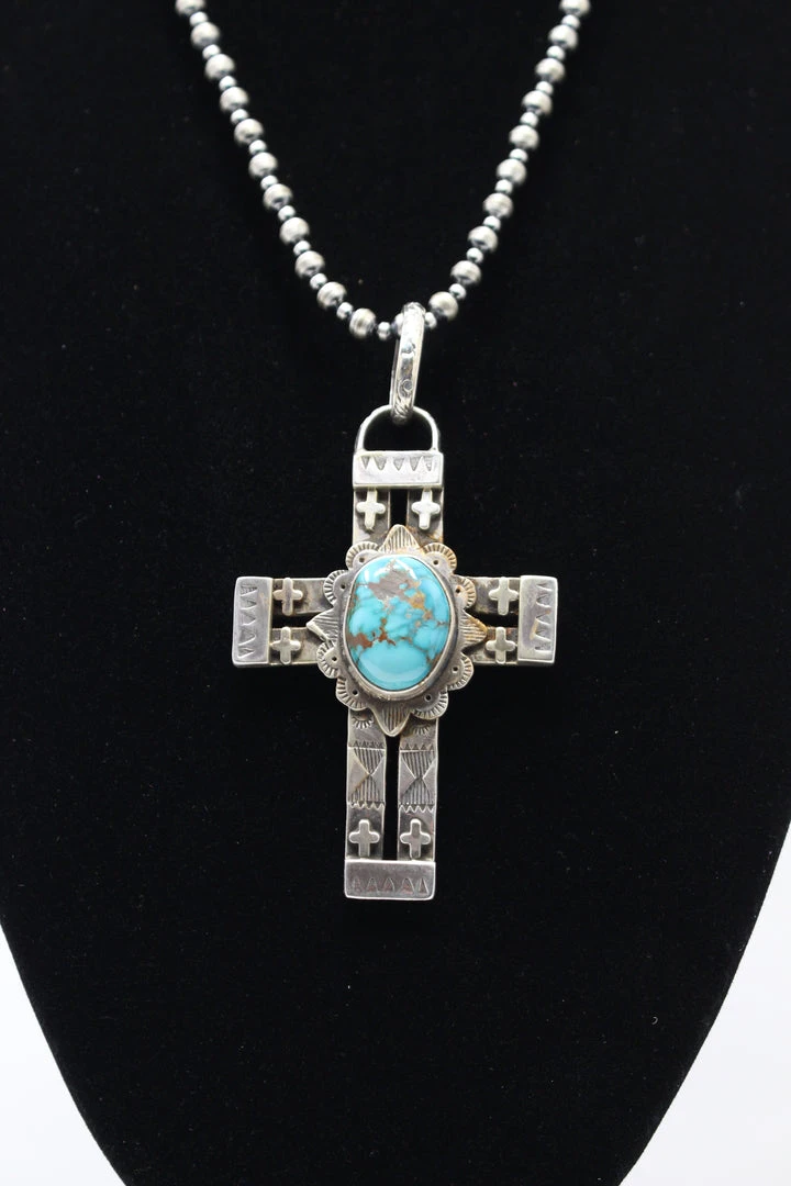 Budget ๐ Kathy Sands Cross Pendent With Turquoise Stone ๐ฏ 5 Kathy Sands Cross Pendent With Turquoise Stone