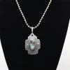 Kathy Sands Jewelry Our Father Pendent With Turquoise Stone