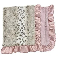 The Sparkling Spur Snowcat Dusty Pink Blanket Kids Of A King