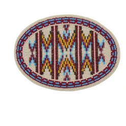 Texβs Line XXX Large Oval Beaded Buckle With Cut Beads Accessories
