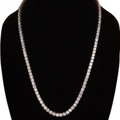 The Sparkling Spur New Arrivals 24" Silver Tennis Necklace