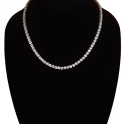 The Sparkling Spur New Arrivals 18" Silver Tennis Necklace