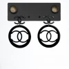 The Sparkling Spur Jewelry The Charlie Earrings Black Or Pink Round