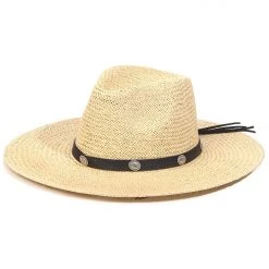 The Sparkling Spur Fashion Straw Fedora Hat With Belt Strap New Arrivals