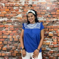 Discount ❤️ Double D Ranch Wear - Folk Foray Collection Palomita Top ❤️ 15 Double D Ranch Wear - Folk Foray Collection Palomita Top