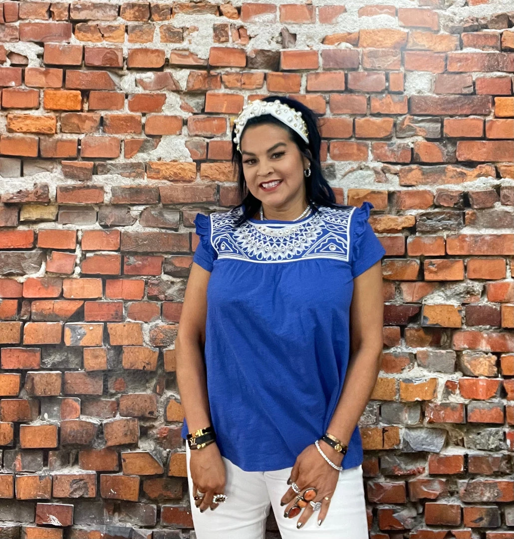 Discount ❤️ Double D Ranch Wear - Folk Foray Collection Palomita Top ❤️ 8 Double D Ranch Wear - Folk Foray Collection Palomita Top