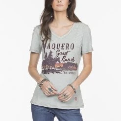 Flash Sale ❤️ Double D Ranch Wear Vaquero Guest Ranch Tee Tops 🥰 12 Double D Ranch Wear Vaquero Guest Ranch Tee Tops