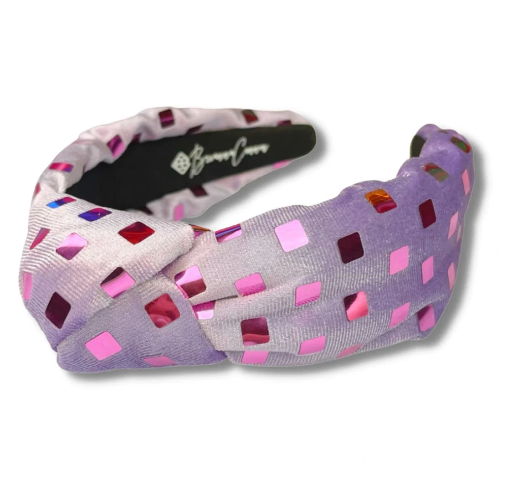 Promo โญ Brianna Cannon Velvet Knotted Headband With Metallic Squares New Arrivals ๐คฉ 4 Brianna Cannon Velvet Knotted Headband With Metallic Squares New Arrivals