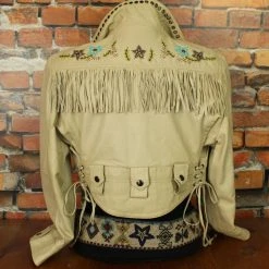 Double D Ranch Wear ButteryLeather Cropped Jacket W/beaded Flower Details TIFFIANY'S CLOSET