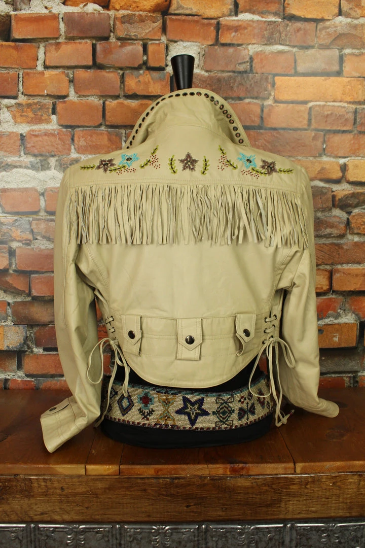 Best Pirce ๐ Double D Ranch Wear ButteryLeather Cropped Jacket W/beaded Flower Details TIFFIANY'S CLOSET โ๏ธ 3 Double D Ranch Wear ButteryLeather Cropped Jacket W/beaded Flower Details TIFFIANY'S CLOSET