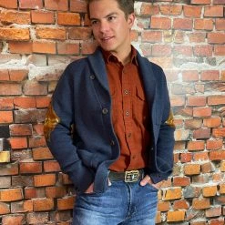 Pendleton Blue Buttes Harding Cotton Cardigan Men's Sweaters/Cardigans