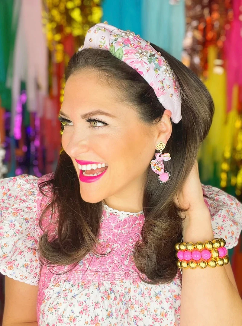 Budget π Brianna Cannon Light Pink Floral Headband With Pearl Flowers β 3 Brianna Cannon Light Pink Floral Headband With Pearl Flowers