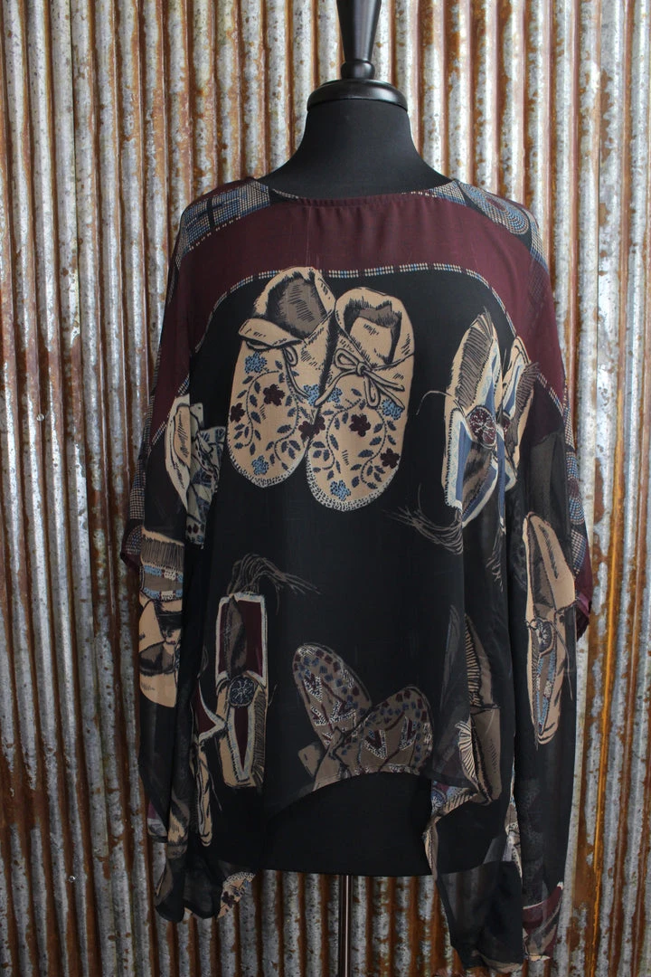 Cheapest β Double D Ranch Wear Sheer Moccasin Poncho TIFFIANY'S CLOSET π 3 Double D Ranch Wear Sheer Moccasin Poncho TIFFIANY'S CLOSET