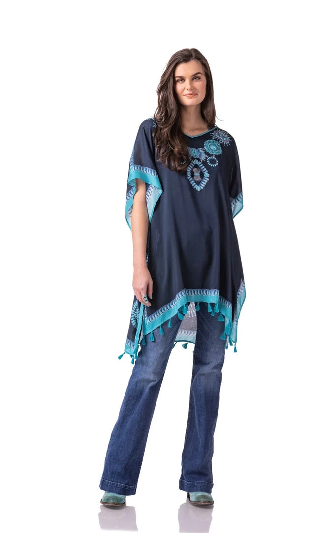 Discount ๐ Double D Ranch - Jewelry Junket Collection Turquoise World Poncho Ponchos & Dusters โญ 3 Double D Ranch - Jewelry Junket Collection Turquoise World Poncho Ponchos & Dusters