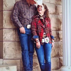 Ryan Michael Men's Shirts Bucking Horse Ombré Plaid