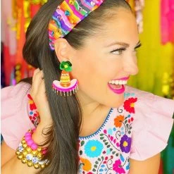 Brianna Cannon Hats/Headbands/Scarves/Gloves Rainbow Serape Fiesta Crystal Headband