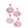 Brianna Cannon Pink Pearl Lips Earrings With Stones Jewelry