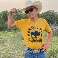 Discount 😀 Pendleton Bison Graphic Tee Men's 👕 Shirts 👏 7 Pendleton Bison Graphic Tee Men's Shirts