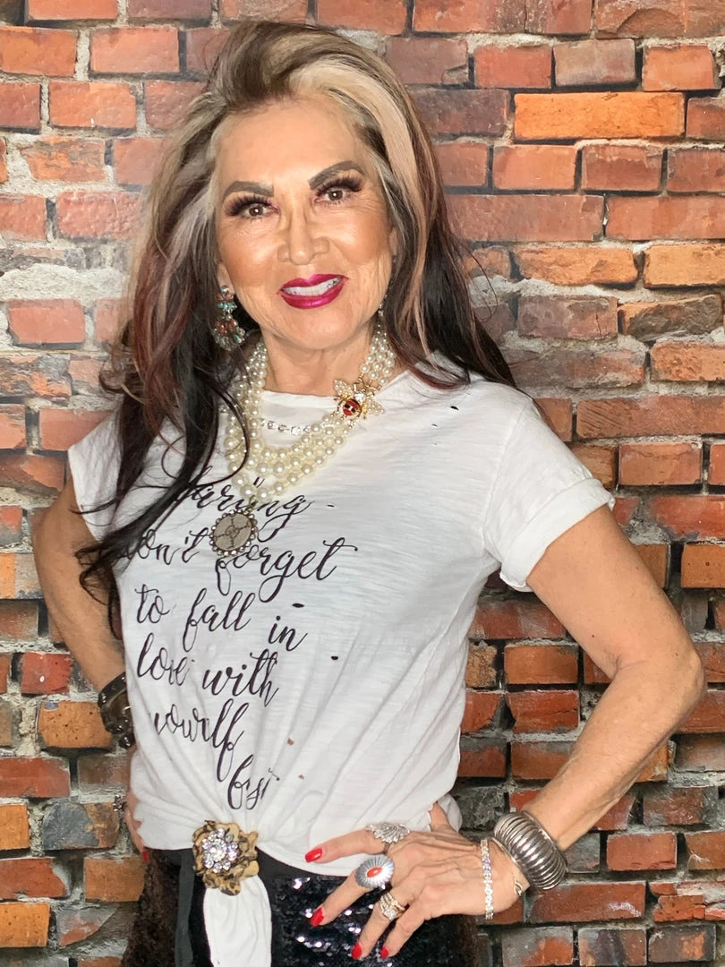 Coupon 🔥 A Rare Bird Tops White Graphic Tee ⭐ 3 A Rare Bird Tops White Graphic Tee