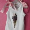 Budget 😉 The Sparkling Spur GG Ice Cream Cone Tank With Ribbons Kids Of A King 💯 2 The Sparkling Spur GG Ice Cream Cone Tank With Ribbons Kids Of A King