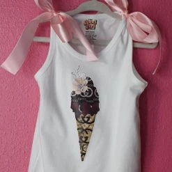 The Sparkling Spur GG Ice Cream Cone Tank With Ribbons Kids Of A King