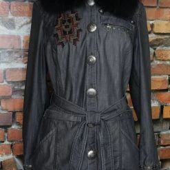 Double D Ranch Wear Jacket With Removeable Fur Collar
