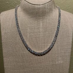 The Sparkling Spur New Arrivals 18" Silver Tennis Necklace