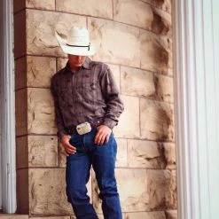 Ryan Michael Men's Shirts Bucking Horse Ombré Plaid