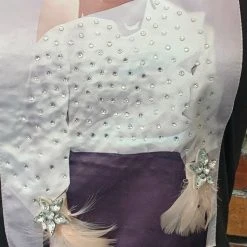 The Sparkling Spur Tops Sparkly Feather Tee